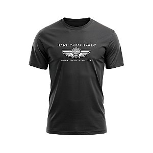 Camiseta Harley Davidson em algodão monocromática