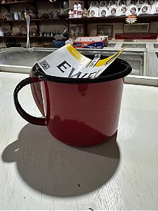 Caneca Esmaltada Vermelha 670ml