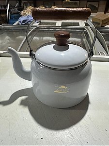 Chaleira Branca Esmaltada Agáta