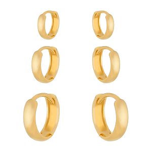 Trio Dourado de Argolinhas