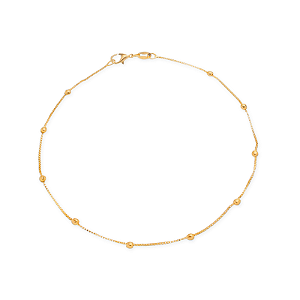 Tornozeleira Dourada de Bolinhas