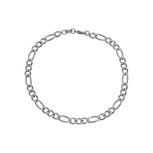 Pulseira Prateada Masculina Elo 3 por 1 - 5mm