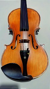 Violino Madeira Macica 4/4 Ajustado Estandarte e Cravelha em Ebano Fundo Inteiro