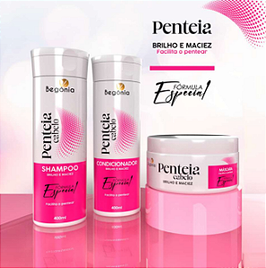 Kit Penteia Cabelo Begônia para hidratação capilar