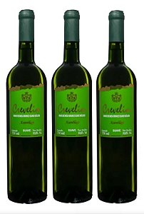 Kit 03 Unidades Vinho Crevelim Branco Suave 750ml