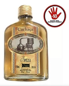 Cachaça Aguardente De Bolso Spézia 170ml - Ouro