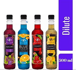 Kit 4 Xaropes Dilute Premium Drinks E Doces 500ml 4 Sabores