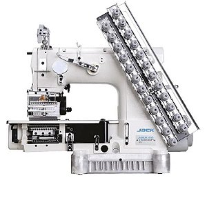 Máquina de Costura Elastiqueira Industrial - 12 Agulhas 24 Fios - Jack 8009VCDI-12064P