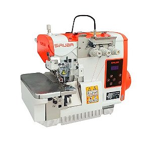 Máquina Overlok 3 fios c/ Arremate Motor Direct Drive - Modelo 537QE-504M-7-04/BK Siruba (220v)