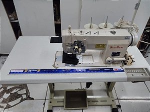 Máquina Pespontadeira 2 Agulhas Alternada Convencional Usada - Modelo KM797 (110/220v)