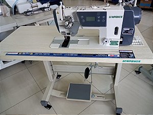 Máquina Pespontadeira 2 Agulhas Alternada Direct Drive Semi Nova - Modelo SP845-3 Sew Power (220v)