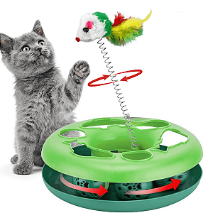 Brinquedo Interativo Para Gatos Pets Colorido Bolinha Guizo