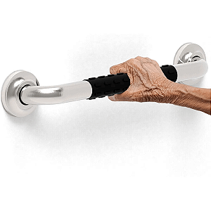 Barra de Apoio Inox 30cm Antiderrapante para Segurança e Acessibilidade