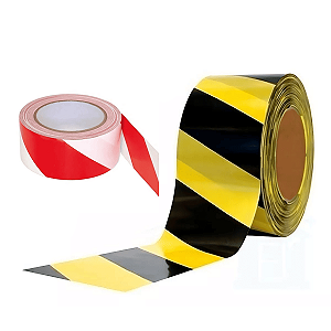 Fita Zebrada 0,70mm X 200 Metros Isolamento Proteçao Area Restrita