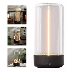 Luminária de Mesa Minimalista Lâmpada Filamento Magnetico Led Moderna