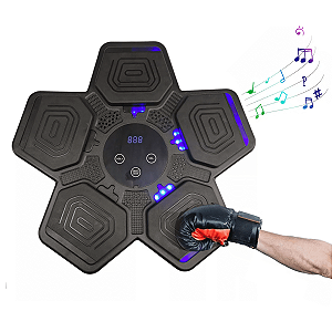 Máquina Boxe Musical Recarregável 5 Velocidades Anti Estresse