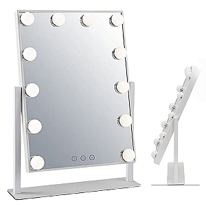 Espelho Camarim Grande 12 LEDS Penteadeira Botão Touch Luxo