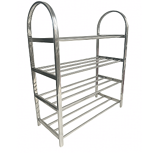Sapateira 4 Andares Prateleira Inox 12 Pares Calçado Tenis Sapato