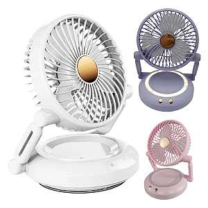 Ventilador Mesa Portatil Giratório Maquiagem Cozinha Quarto
