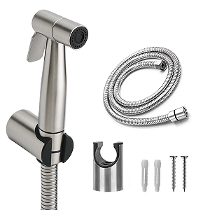 Ducha Higienica Prata Preto Fosco Metal Lavabo Luxo