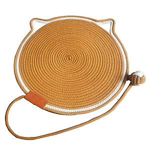 Tapete Arranhador Dobrável Para Gatos De Sisal C/ Bolinha