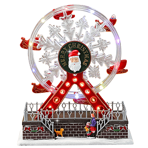 Cenário Natal Roda Gigante Grande Enfeite Vila Natalina Luxo