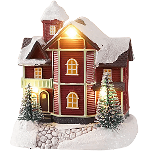 Casinha Decorativa Natal Com Led Vila Natalina Cenário Luxo