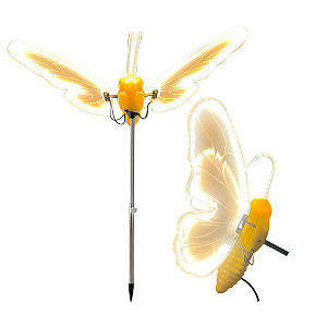 Borboleta De Led 40cm C/ Movimento Na Asa Decoração Externa
