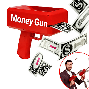 Lança Notas Em Dinheiro Lançador Papel Money Gun Super Festa Luxo