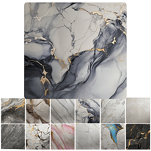 Kit 10 Placas 3d Grosso Mármore Autocolante Para Parede Decorativa Pvc Luxo