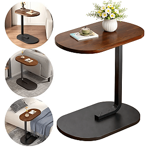 Mesa De Apoio De Canto Lateral Notebook Café Para Sofá Cama