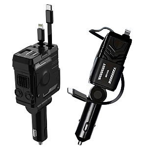 Kit Carregador Veicular 66w Usb Turbo Carro Plug Acendedor