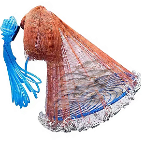 Rede Tarrafa Para Pesca 4,20m Nylon Com Disco Lançador