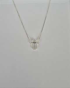 Colar Rosa - Pedra Quartzo Cristal