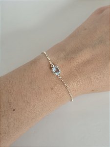 Pulseira Maragogi - Pedra Topazio Azul