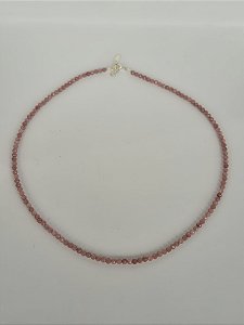 Choker - Pedra Quartzo Morango