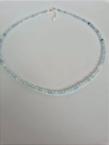 Choker - Pedra Água-Marinha