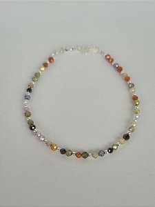 Pulseira esferas - Pedra Agata Colorida