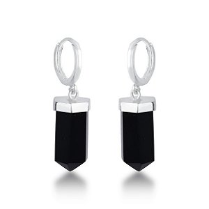 Brinco Bonina - Pedra Ônix