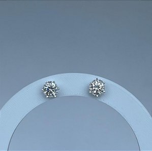 Brinco Pontas Moissanite