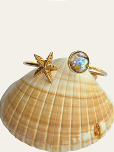 Bracelete Estrela-do- Mar com Pedra Abalone