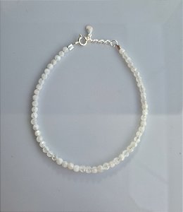 Pulseira esferas - Quartzo Branco