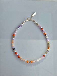 Pulseira esferas - Cristais coloridos