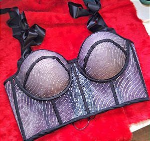 Cropped Corset Midnight - Sob Medida