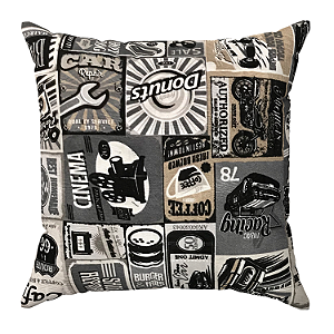 Capa De Almofada Vintage Cinza Jacquard