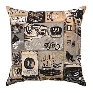 Capa De Almofada Vintage Bege Jacquard