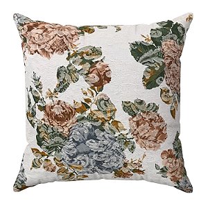 Capa De Almofada Floral Vintage Salmão Jacquard