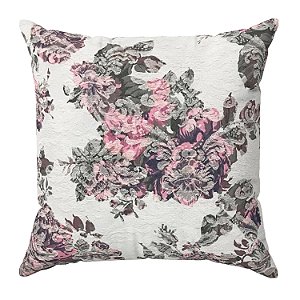 Capa De Almofada Floral Vintage Rosa Jacquard
