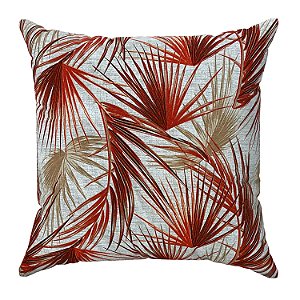 Capa De Almofada Folhas Vermelho Verona