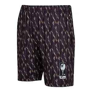 Bermuda masculina beach tennis series Mormaii preto/marrom (caramelo)